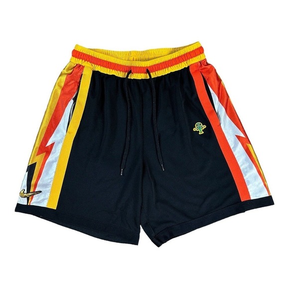 Nike DNA Rayguns Basketball Shorts Mens Large Black Orange Roswell Area 51